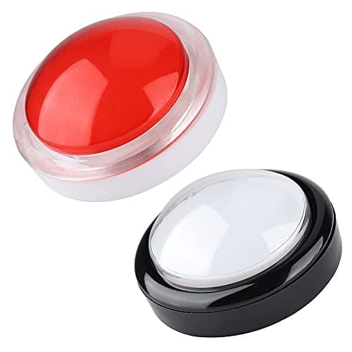Boutons poussoirs éclairés par LED de 100mm, Lampe de lumière LED Grand Interrupteur à Bouton Poussoir de Joueur de Jeu vidéo d'arcade Rond, pour Jeux à pièces d'arcade(Rouge)