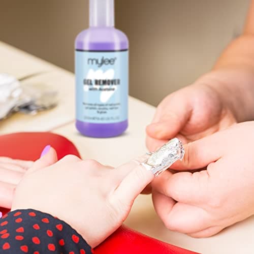 Mylee Prép et nettoyant + Dissolvant qualité salon, Manucure et pédicure avec systèmes UV LED, Dissolvant professionnel à l’acétone pour tout type d’ongles, Double usage pour nettoyer l’ongle et enlever la couche adhésive 2x250ml
