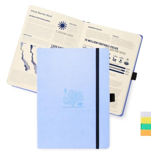 Dingbats* - Earth Carnet de Notes A5 Pointillé - Moyen, Couverture Rigide, Journal en Cuir PU - Fermeture élastique, Porte-stylo, Marque-page