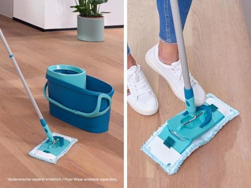 Leifheit Lot de 2 housses lave-sol Clean Twist M Ergo micro duo, housse de rechange microfibres, housse pour balai à plat nettoyante et absorbante, housse polyvalente tous sols, housse double fibre