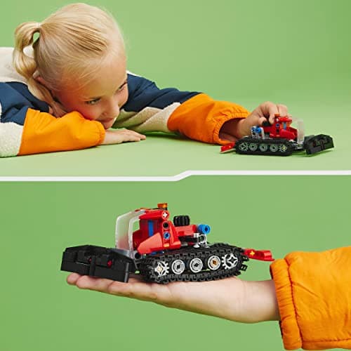 LEGO 42148 Technic La Dameuse, 2-en-1, Jouet de Maquette Véhicule, avec Motoneige Hiver, Jouet Éducatif, Garçons et Filles dès 7 Ans, Idée de Cadeau