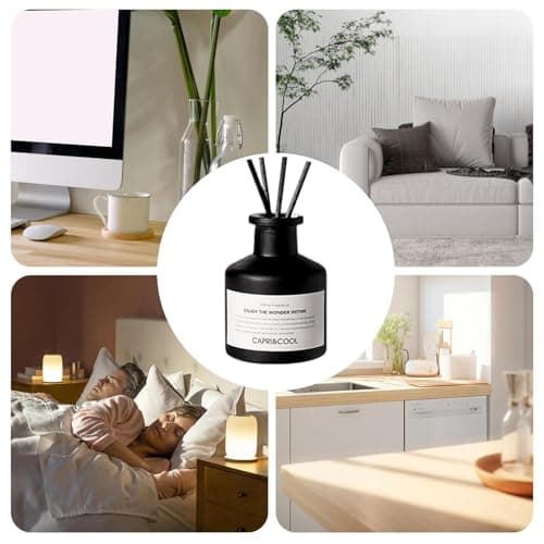 Diffuseur de parfum 50 ml avec bâtonnets - Diffuseur de parfum avec bâtonnets - 50 ml - Petit diffuseur de parfum avec bâtons - Diffuseur de parfum d'intérieur avec bâtonnets - Diffuseur de parfum