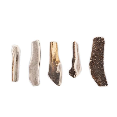 RF - Deer Bois de Cerf élaphe S (Lot de 5), Soft, 100% Naturel Bâtonnets Jouets à mâcher naturels pour Chien, Mâcher des os pour Le Plaisir et Les Soins dentaires, favorisant l'hygiène Dentaire