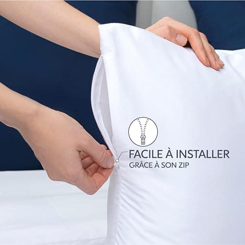 Dreamzie Taie Oreiller 50 x 70 cm Lot de 2 Housse d'oreiller en Microfibre avec Une Fermeture Eclair Certifiée Oeko-Tex - Housse Coussin Gris Foncé