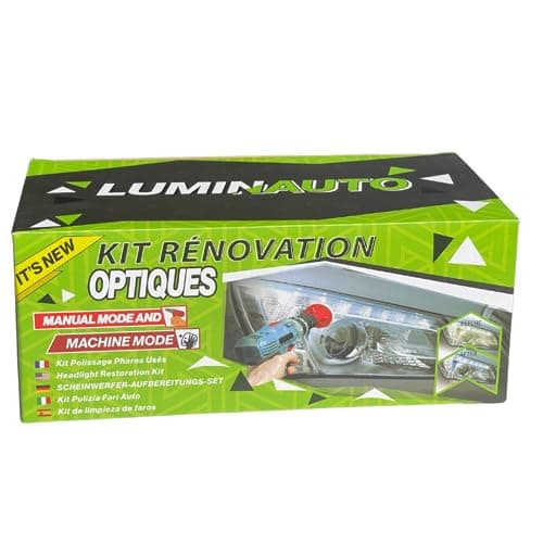 LUMINAUTO kit Renovation Phare Voiture Renovateur Phare Voiture - Kit Polissage Phare Voiture 2-en-1 pour Nettoyage et Restauration de phares pour Auto et Moto