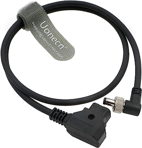 Uonecn DC 2.1 5,5 mm Angle Droit au Robinet D-Tap Câble d'alimentation pour Anton Bauer Kable Appareils vidéo PIX-E7 7 Écran Tactile