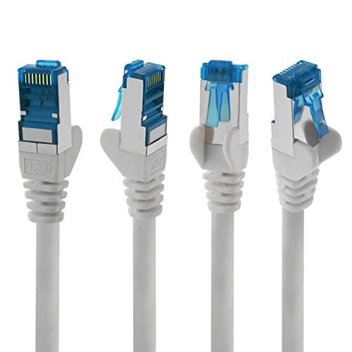1aTTack.de Câble patch - 7,5 m Ethernet, réseau, câble LAN CAT6a (pour réseaux gigabit, routeurs, commutateurs, modems avec entrée RJ45 - blanc)