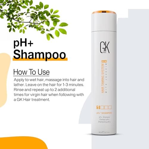 GK HAIR Global Keratin pH+ Pre-Treatment Clarifying Shampoo (10.1 Fl Oz/300ml) Prépare le nettoyage en profondeur des cheveux, élimine les impuretés tous les types de cheveux hommes et femmes