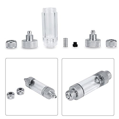 Compteur En Bulle De CO2 En Ligne Aquarium Avec Clapet Anti-Retour En Aluminium Simple Double Tête Non-Retour Bulle Counter Fish Tank Outil ( Double Head )