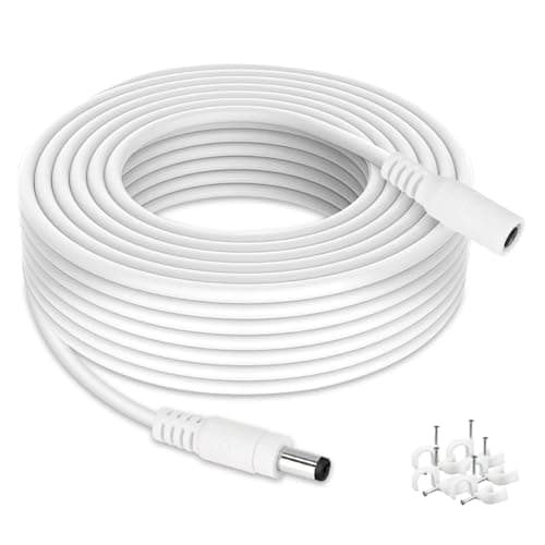 Câble de rallonge d'alimentation 30ft 10m pour système de caméra de vidéosurveillance Cordon de rallonge d'alimentation