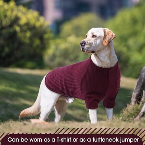 Shirt Chien Petite Taille, Pull Chien Petite Taille Manteau Chien Chaud Pull Crochet Chien Pull Noel Chien Vêtements Tricoté Dog Sweater Pull Chien XS Con Cache-Oreilles Chien(Vin Rouge, XS)