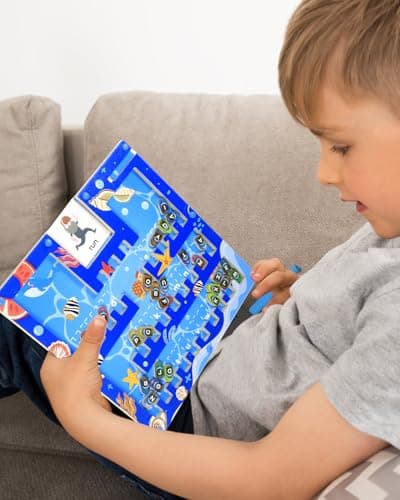 Alphabet Labyrinthe Magnetique, Puzzle Alphabet pour Enfants,Motricité Fine,Jeux Éducatif Montessori,Magnet Motricité Fine, Jouet Sensoriel Voyage