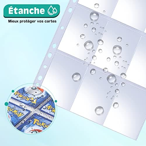 Oderra 576 Plastique Pochettes pour Cartes, 32 Pages de Pochette Carte Pokemon avec Poches des Deux côtés pour Cartes Trading Card Game Collection, Transparente pochette classeur carte