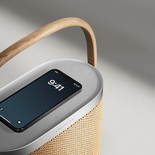 Bang & Olufsen Beosound A5 - Enceinte Puissante Design Modulaire et Circulaire Bluetooth Portable et WiFi Connectée, Autonomie Longue Durée et Dotée d’un Chargeur Sans Fil Intégré - Nordic Weave