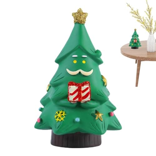 Sapin de Noël miniature – Décorations de table en résine – Sapin de Noël vieil homme en résine pour bas de Noël