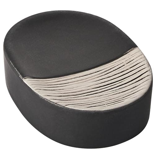 Ensemble Accessoires de Salle de Bains 4 pièces Effet Marbre Noir et Beige Coro