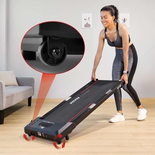 FITFIU Fitness MC-60 Tapis de Course et de Marche pour Dessous de Bureau 6 km/h, Inclinaison Fixe de 5o, Surface de 36 x 100 cm, télécommande, Poids Max 110 kg, pour Marche et Jogging