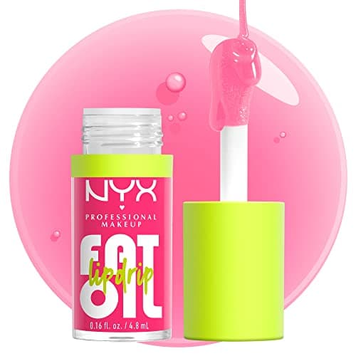 NYX PROFESSIONAL MAKEUP Gloss Huile à Lèvres Fat Oil Lip Drip, Haute Brillance, Fini Non Collant, Hydratation 12H, Applicateur Extra Large, Huiles de Squalane, Mûre & Framboise, Missed Call (02)