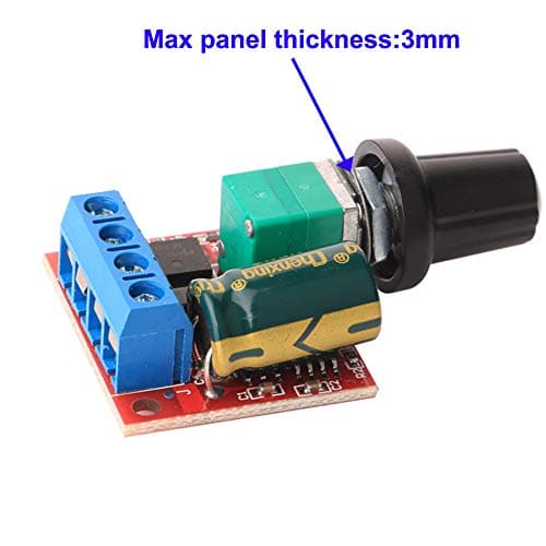 Gebildet 5pcs Mini Moteur Contrôleur de Vitesse,PWM Regulateur de Vitesse,DC 5V-35V 5A Réglable PWM Commutateur,6V 12V 24V Interrupteur Variateur de Vitesse avec Indicateur LED
