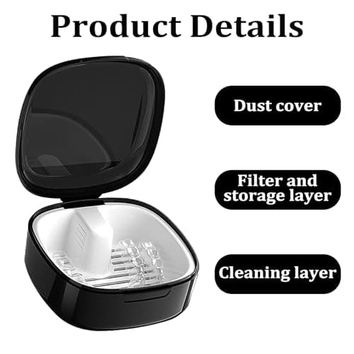 2 Pcs Boite Pour Appareil Dentaire,Boite a Dentier Adulte,Boîte De Rangement Pour Prothèses Dentaires Avec Tamis,Portable Boite Appareil Dentaire,Pour Stocker Des Prothèses Dentaires (Noir,Bleu Roi)