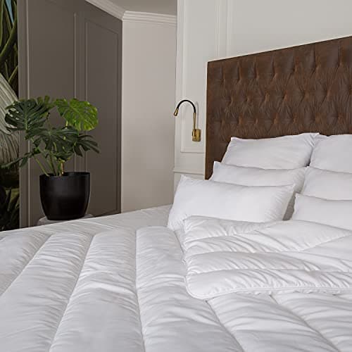 FAM Home Oreiller 50x60 Lot de 2 Anti Acarien I Coussin Rectangulaire Moelleux Microfibre Douces Hypoallergenique Entretien Facile
