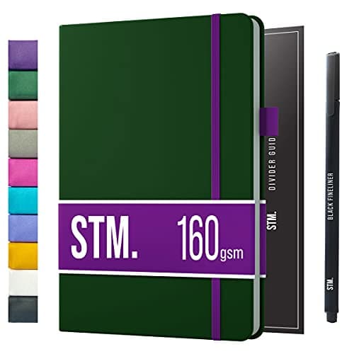 Scribbles That Matter A5 Bullet Dotted Journal + Stylo gratuit! Ton carnet a5 pointillés Couverture rigide 160 g/m2, 150 papier épais résistant aux saignements pour le travail (5,75 x 8,5) pouces
