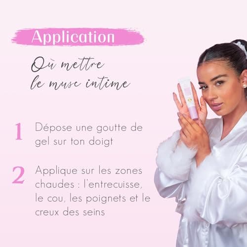 MUSC INTIME La Marque Officielle - Parfum Intime – L’irrésistible - Absorbe Les Odeurs les plus intimes - Contre La Transpiration - Tenue 48h - Flacon Pompe 30ml (Musc Blanc)