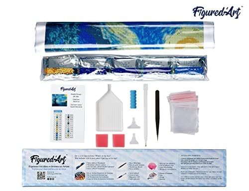 Figured’Art Diamond Painting Broderie Diamant 40x50cm Toile Entière Roulée avec Strass Perles Carrés - Relais de Montagne - Kit Complet Paysage 5D DIY Activité Manuelle Loisirs Créatifs Adultes