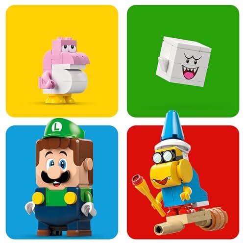 LEGO Super Mario Les Aventures de Luigi Interactif - Cadeau Nintendo pour Enfants Garçons et Filles Passionnés de Jeux Vidéo de 6 Ans et Plus - Set de Jardin - Bébé Yoshi Rose 71440