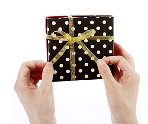 Lot de 5 rouleaux de ruban doré scintillant de 1,0 cm en tissu doré brillant magnifique ruban pour cadeaux, bricolage, décoration de mariage, fête de mariage, Brithday Wrap DIY Artisanat