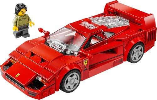LEGO Speed Champions Supercar Ferrari F40 - Véhicule Jouet à Construire - Set de Voiture avec Une Minifigurine de Pilote - Set de Construction Collector pour Enfants Garçons et Filles 76934