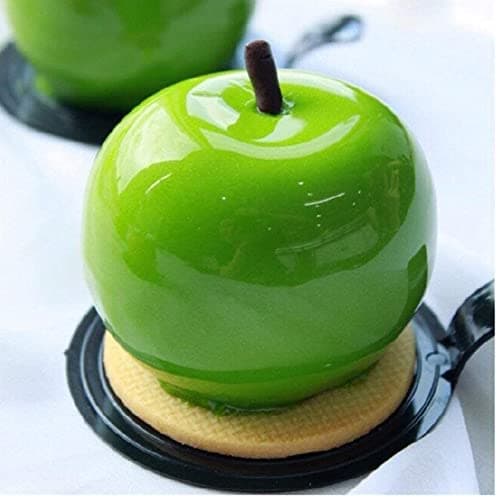 QIUMING Moules à pommes 3D moule en silicone Moule à gâteau en silicone avec 8 cavités Jelly Pudding Jelly Muffin Cupcake Moules à Chocolat Pour la cuisson du cupcake, u porte-savon, e la gelée