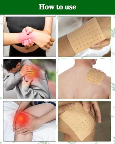 48Pcs Pain Relief Patches,MQUPIN 2 in 1 Knee Pain Relief Patches, Natural Herbal Heat Patch, 8-12 Hours Long Lasting Relief for All Parts of Body, Back, Neck, Shoulders, Knee Pain Relief Patches