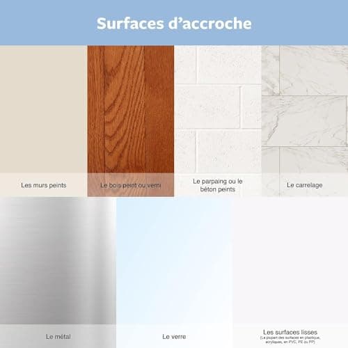 Command Crochets de Fixation, Lot de 20 Mini-Crochets Transparents et de 24 Petites Bandes Adhésive - Pour la Décoration des Guirlandes Lumineuses, Accrochage Sans Dommage