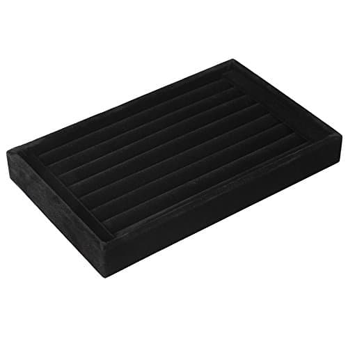 943 Étui pour Bague, Support d'affichage pour Bague, récipient pour Bijoux en Anneau, Support de Stockage pour Bague, présentoir pour Bijoux Prend 50-70 Anneaux pour(Noir)