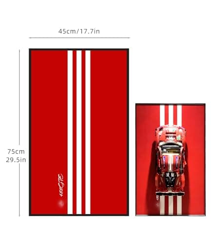 WETCEAOM Cadre Tableau d'affichage Mural pour Lego Technic 42125 Ferrari 488 GTE AF Corse #51, Tableau d'affichage Mural pour Lego Les Amateurs, Taille : 75x45 cm(sans modèle)