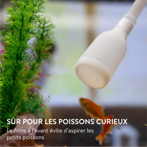 Luigi's Aspirateur Aquarium - Kit Pompe pour Nettoyage Aquarium - Siphon Puissant pour Vidange Complète - Accessoires Aquarium - Pompe a Siphonner Eau avec Filtre à Gravier