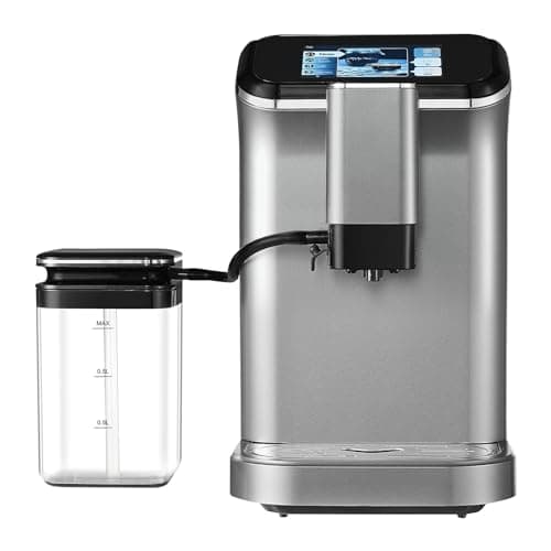 VEVOR Machine à Expresso Automatique, Cafetière Expresso avec Mousseur à Lait Automatique, Machine à Cappuccino Latte 20 Bars, avec Écran Tactile TFT, Broyeur, 15 Niveaux de Mouture, Bureau Domicile