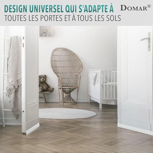 Domar- Bas de porte isolant 100cm Blanc - isolation porte Adhésif extra fort - Boudin de porte isolant froid maximale - Bas de porte anti bruit