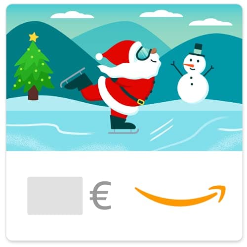 Carte cadeau Amazon.fr - Email - Père Noël en patins à glace
