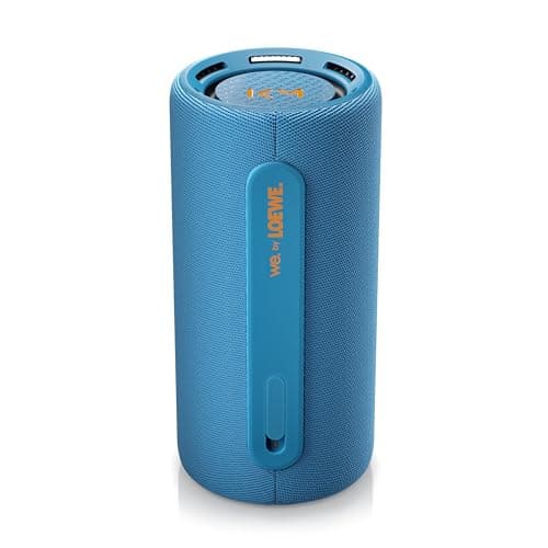 LOEWE We Hear Pro, Haut-Parleur Bluetooth en coopération avec Kylian Mbappé, 100 W, résistant à l'eau IPX6, Portable, Rechargeable, qualité Audio cristalline, Longue durée de Batterie, Denim, Bleu.