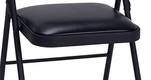 COSCO Premium Vinyl Chaise Pliante Rembourrée en Métal 4Pk Blk