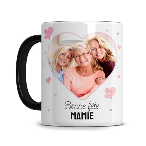 L'épicerie Chérie Mug Personnalisé photo et texte ORIGINAL STARMUG LOVE Cadeau Fête des Mères et Fête des Grands Mères - Maman - Anniversaire femme- Céramique 330ml