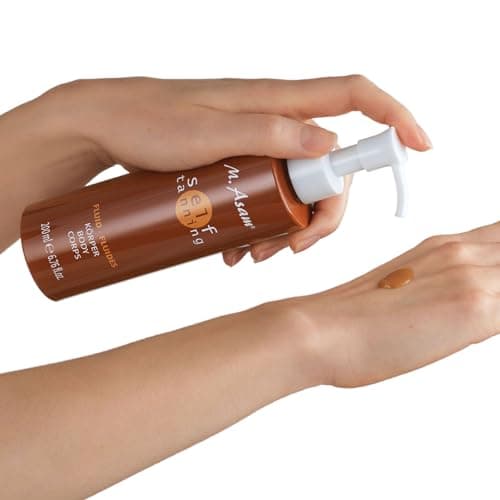 M. Asam SUN Self Tanning Autobronzant pour le corps (200ml) – à l'effet immédiat, bronzage naturel et longue durée, hydratation intense, fluide à la texture légère, toutes peaux et tous âges