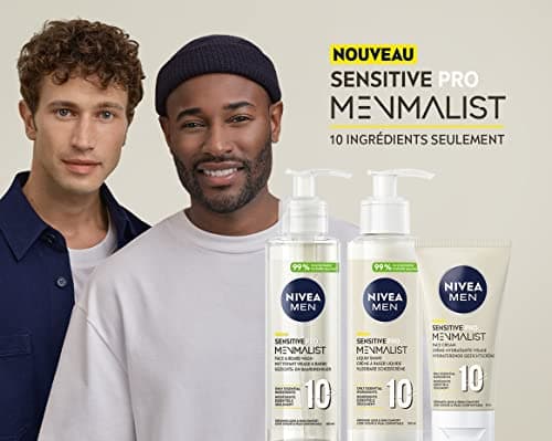 NIVEA MEN MENMALIST Crème visage Sensitive Pro (1 x 75 ml), Soin visage à la texture légère et non-grasse, Soin pour homme convenant à tous les types de peaux