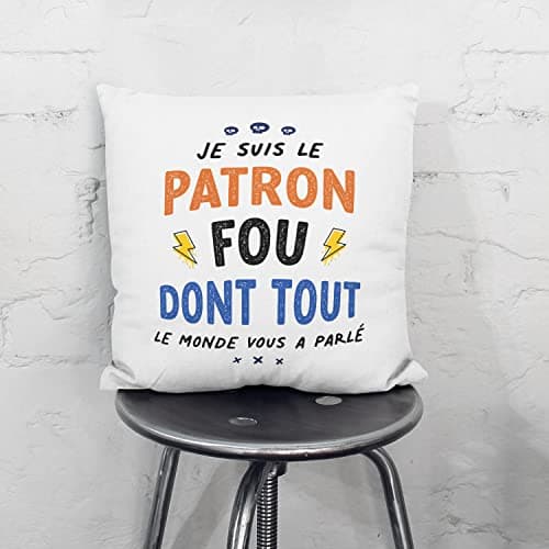 Mugffins Coussins/Oreillers avec Rembourrage pour Patron Homme - 40x40 cm - en Français - Tout Le Monde Vous a parlé - Cadeau Original pour Patron