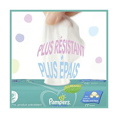 Pampers Fresh Clean, 1200 Lingettes pour Bébé (15x80), Sans Alcool, Aussi Pour Les Mains Et Le Visage