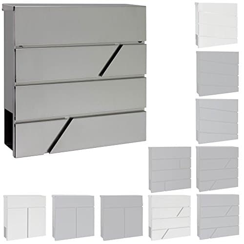 Moderne De Boîte Aux Lettres Murale En Acier Inoxydable 18 Modèles V2Aox, Farbe:Edelstahl 4 (MB05)