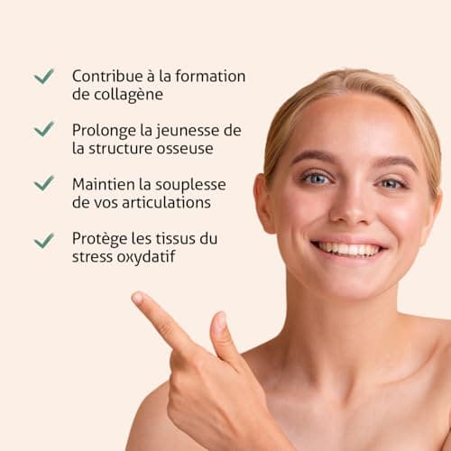 BLANCHE BRESSON - COLLAGENE MARIN - Souplesse des Articulations et fortification des os - Collagène marin de type 1 et 2 breveté - Vitamines B3, C, D et E - 90 gélules - Fabriqué en France