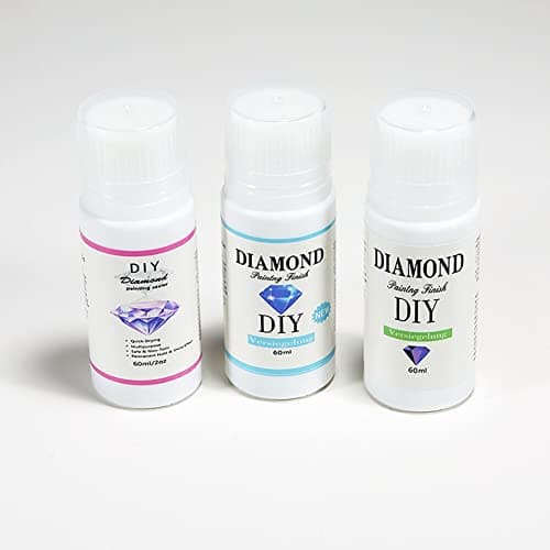 URFEDA Scellant Peinture Diamant 60ml Colle de Peinture Au Diamant à Séchage Rapide Permanent Hold & Shine Effect Scellant pour 5D Diamond Painting Et Puzzle Outils de Peinture Au Diamant avec Brosse